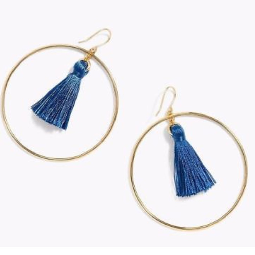 J.crew fringy hoop earrings